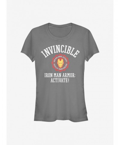 Marvel Iron Man Invincible Iron Girls T-Shirt $9.16 T-Shirts